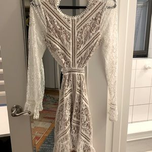 For love and lemons white open back dress!